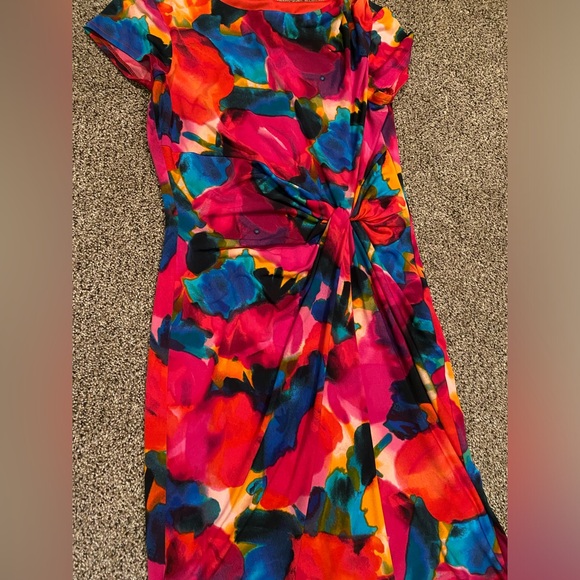 Women’s Size 2 Watercolor Floral Dress - Picture 2 of 9